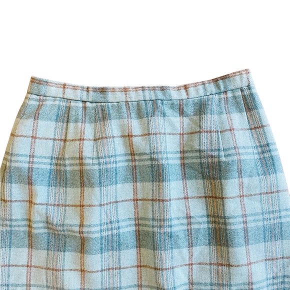 PENDLETON Vintage 100% Virgin Wool Plaid Midi Skirt - Picture 2 of 11